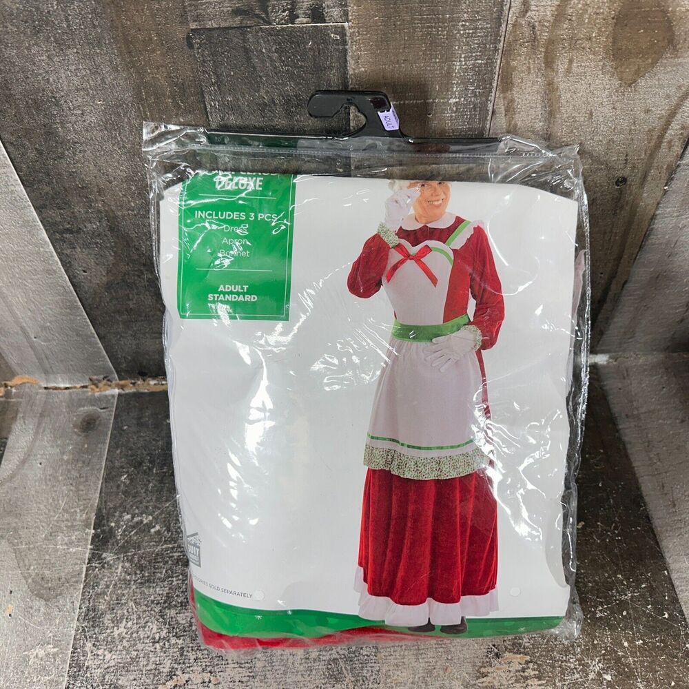 Mrs. Claus‎ Adult Women's Deluxe Costume Plus Size Standard - Up to Size 12